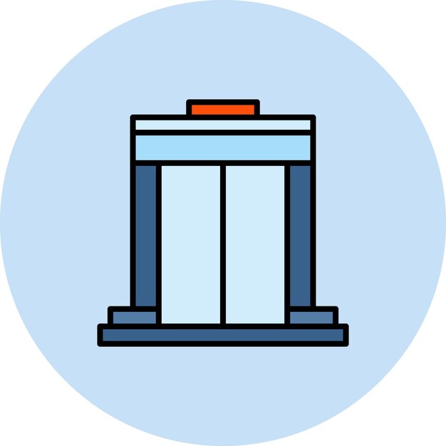 Imagen vectorial del icono de la puerta de embarque Puede utilizarse para la inmigración