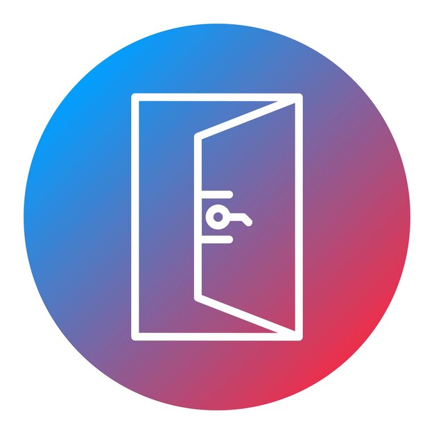 Imagen vectorial del icono de la puerta Se puede usar para Locksmith