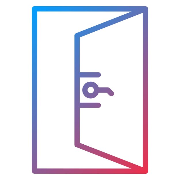 Imagen vectorial del icono de la puerta Se puede usar para Locksmith
