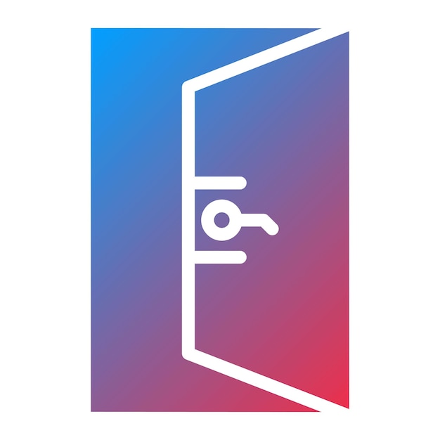 Imagen vectorial del icono de la puerta Se puede usar para Locksmith