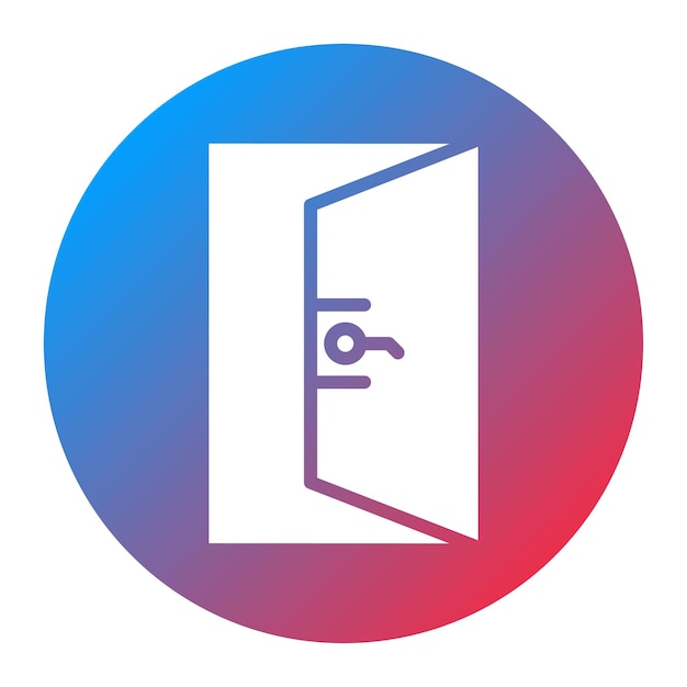 Imagen vectorial del icono de la puerta Se puede usar para Locksmith