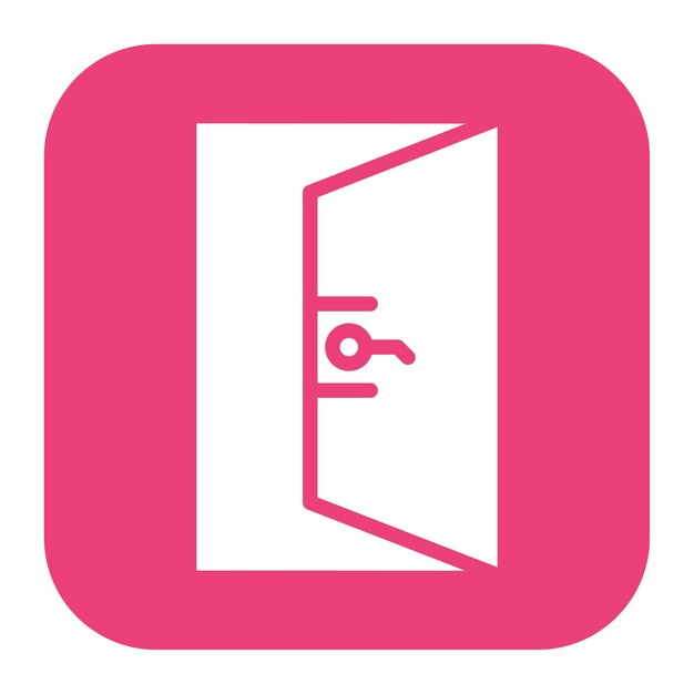 Imagen vectorial del icono de la puerta Se puede usar para Locksmith