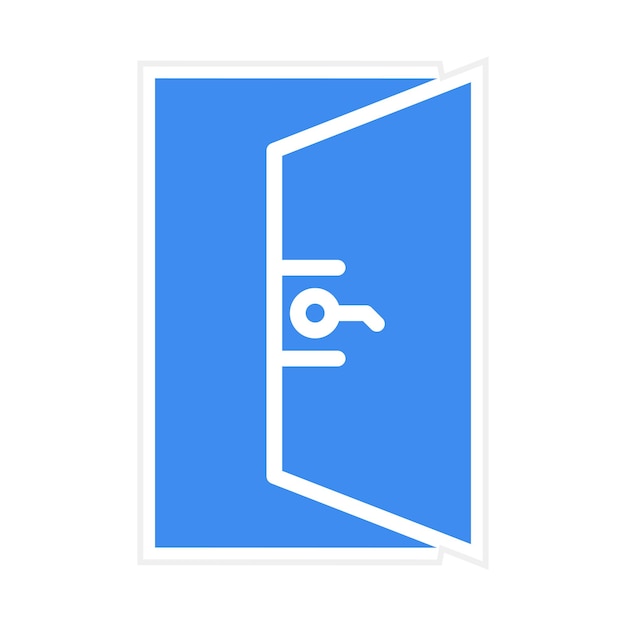 Imagen vectorial del icono de la puerta Se puede usar para Locksmith