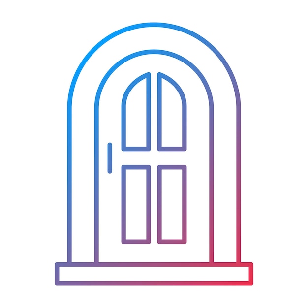 Imagen vectorial del icono de la puerta Se puede utilizar para el interior