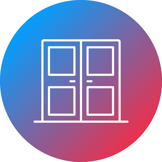 Imagen vectorial del icono de la puerta de salida Se puede utilizar para el cine