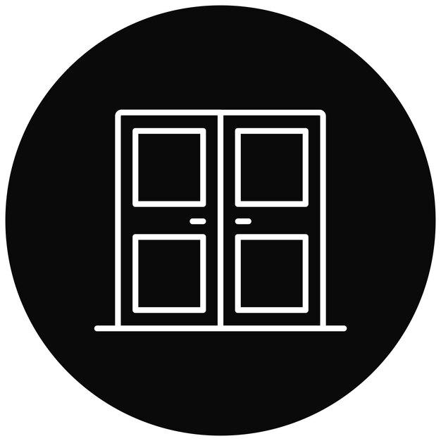 Imagen vectorial del icono de la puerta de salida Se puede utilizar para el cine