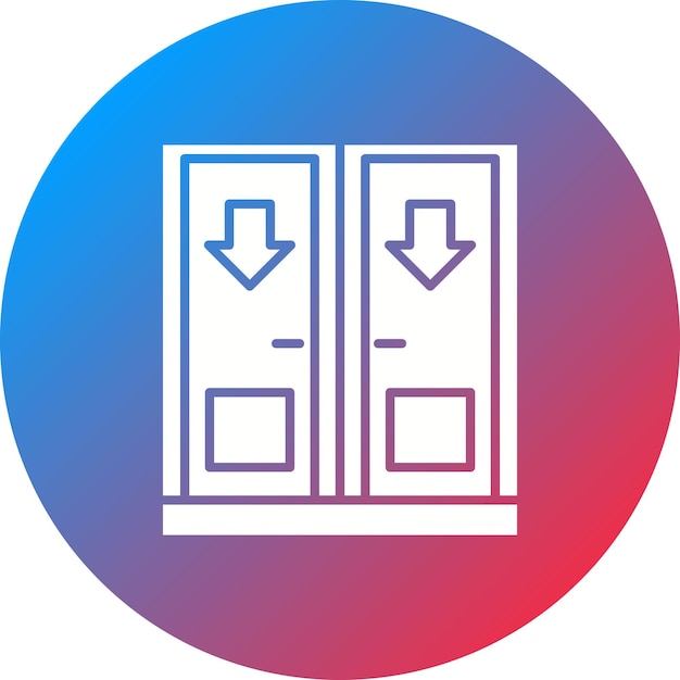 Imagen vectorial del icono de la puerta de salida Puede utilizarse para la aviación
