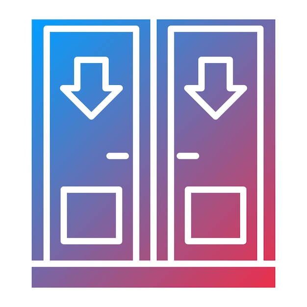 Imagen vectorial del icono de la puerta de salida Puede utilizarse para la aviación