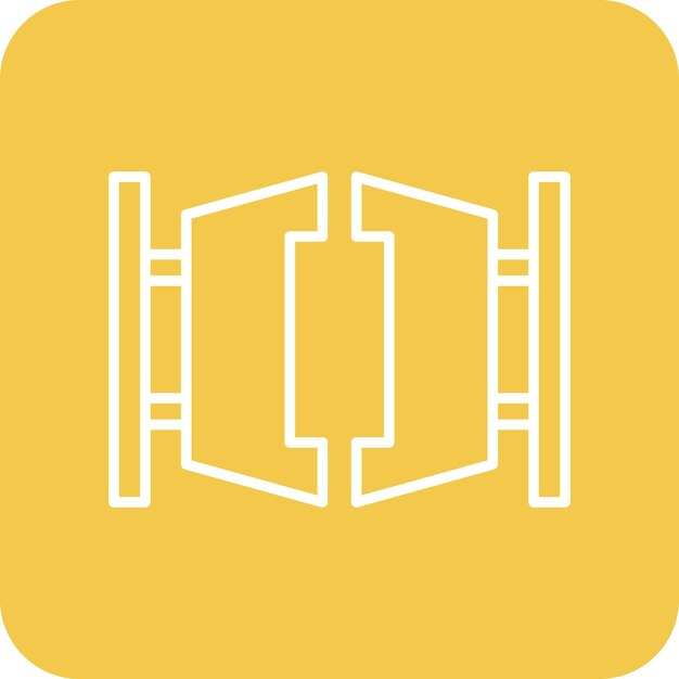 Imagen vectorial del icono de la Puerta del Salón Se puede usar para Wild West