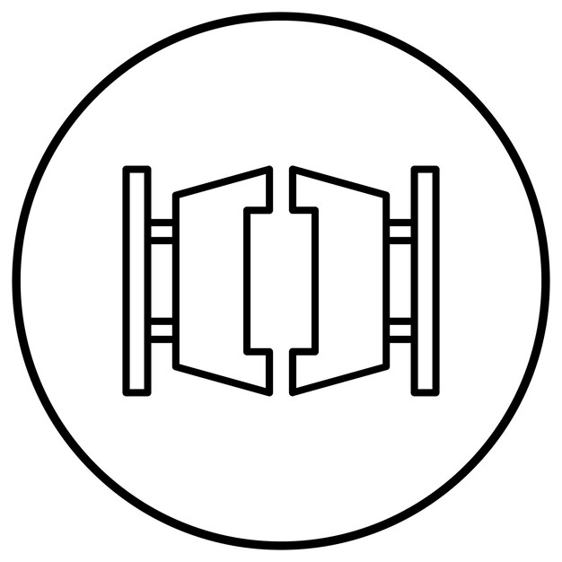 Imagen vectorial del icono de la Puerta del Salón Se puede usar para Wild West