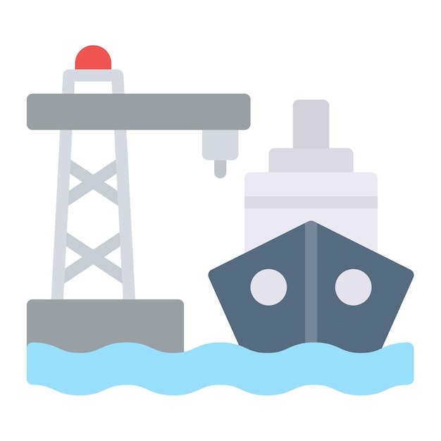 Imagen vectorial del icono del puerto Se puede utilizar para la cadena de suministro