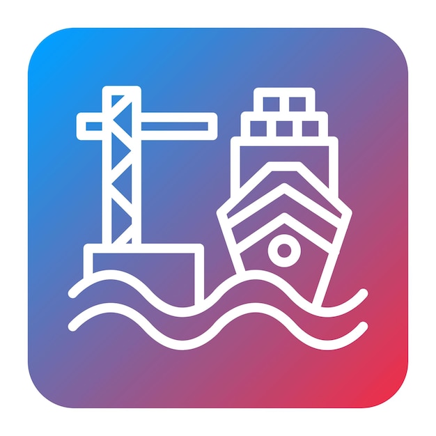 Imagen vectorial del icono del puerto Puede utilizarse para Cruiser