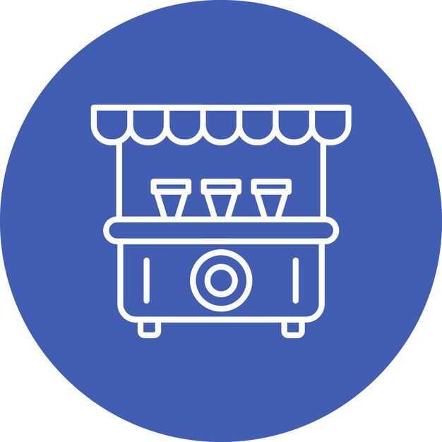 Imagen vectorial del icono del puesto de bebidas Se puede usar para el parque temático