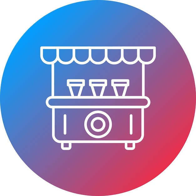 Imagen vectorial del icono del puesto de bebidas Se puede usar para el parque temático