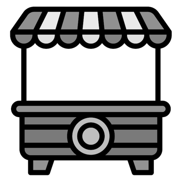 Imagen vectorial del icono del puesto de comida Se puede usar para las personas sin hogar