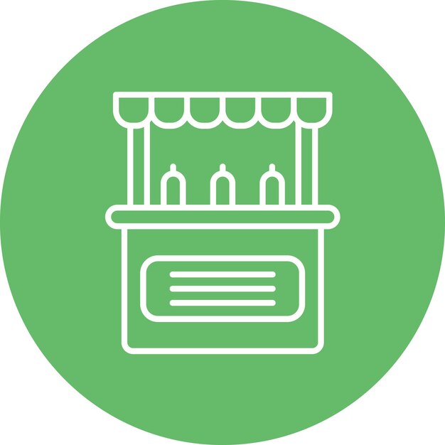 Imagen vectorial del icono del puesto de comida Se puede utilizar para la entrega de alimentos