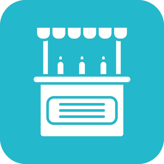 Imagen vectorial del icono del puesto de comida Se puede utilizar para la entrega de alimentos