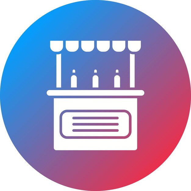 Imagen vectorial del icono del puesto de comida Se puede utilizar para la entrega de alimentos