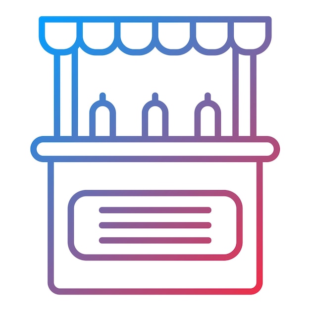 Imagen vectorial del icono del puesto de comida Se puede utilizar para la entrega de alimentos