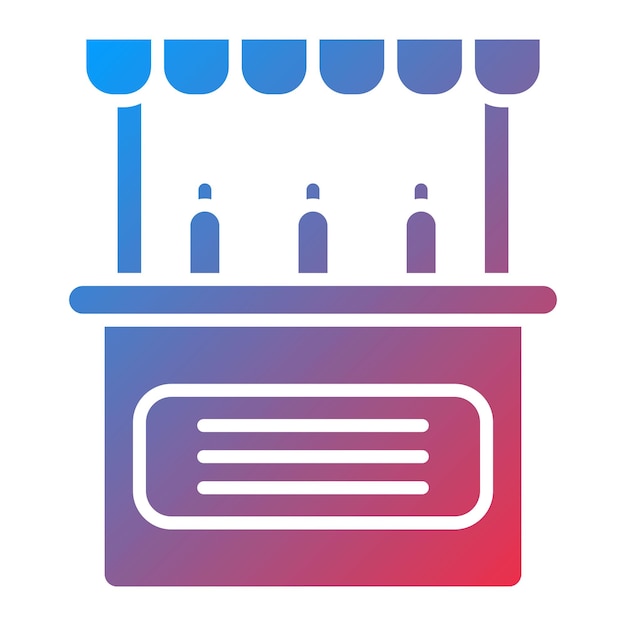 Imagen vectorial del icono del puesto de comida Se puede utilizar para la entrega de alimentos