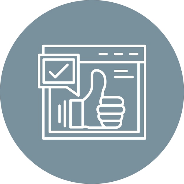 La imagen vectorial del icono de pulgar hacia arriba se puede utilizar para comunicaciones