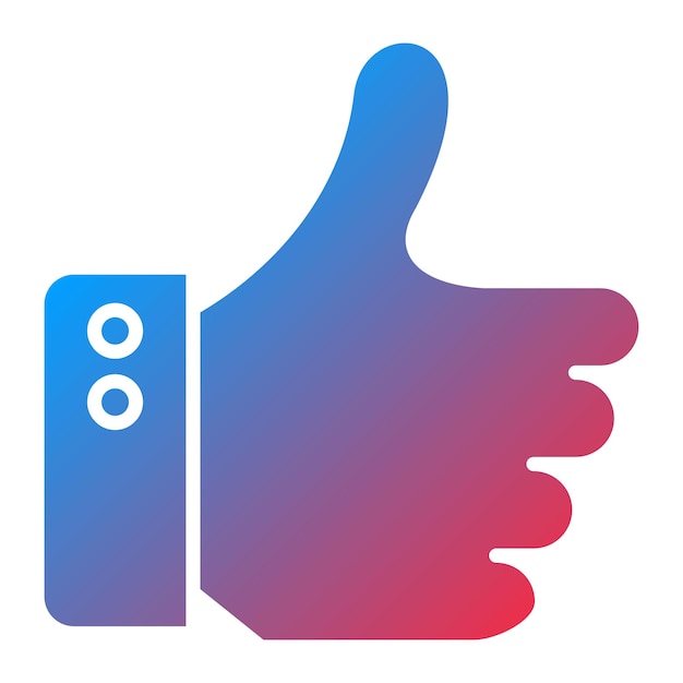 Imagen vectorial del icono Pulgar hacia arriba Se puede utilizar para negocios y finanzas