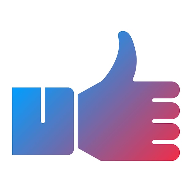 Imagen vectorial del icono de pulgar hacia arriba Se puede utilizar para la retroalimentación del cliente
