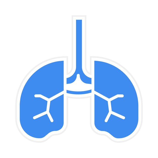 Vector imagen vectorial del icono de los pulmones se puede utilizar para la anatomía humana