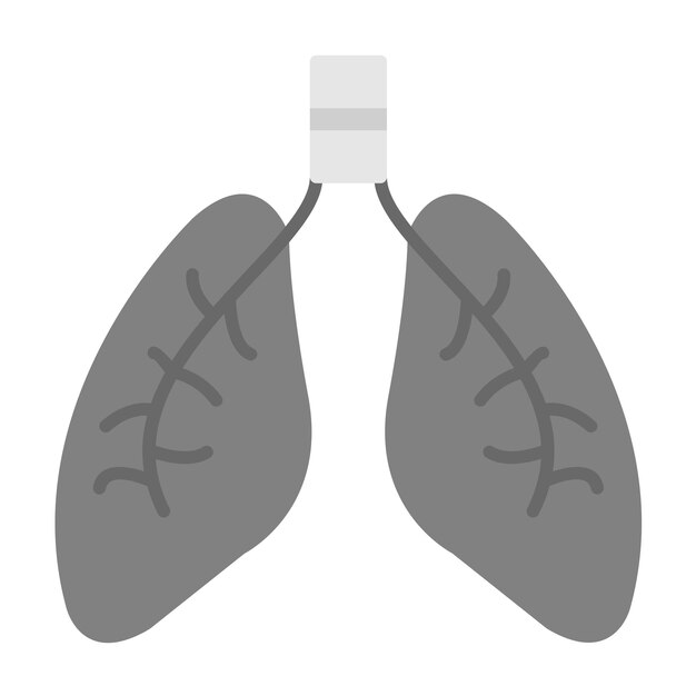 Imagen vectorial del icono de los pulmones Se puede utilizar para la medicina