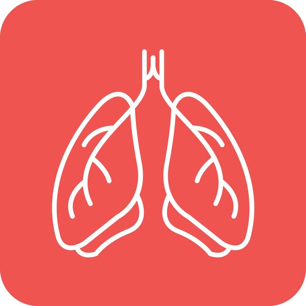 Imagen vectorial de icono de pulmonología Puede utilizarse para Medicina I