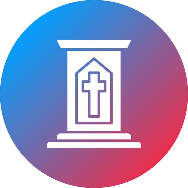 Imagen vectorial del icono del púlpito Se puede usar para funerales