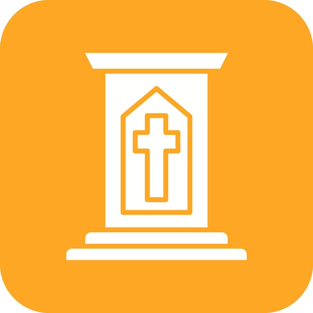 Imagen vectorial del icono del púlpito Se puede usar para funerales