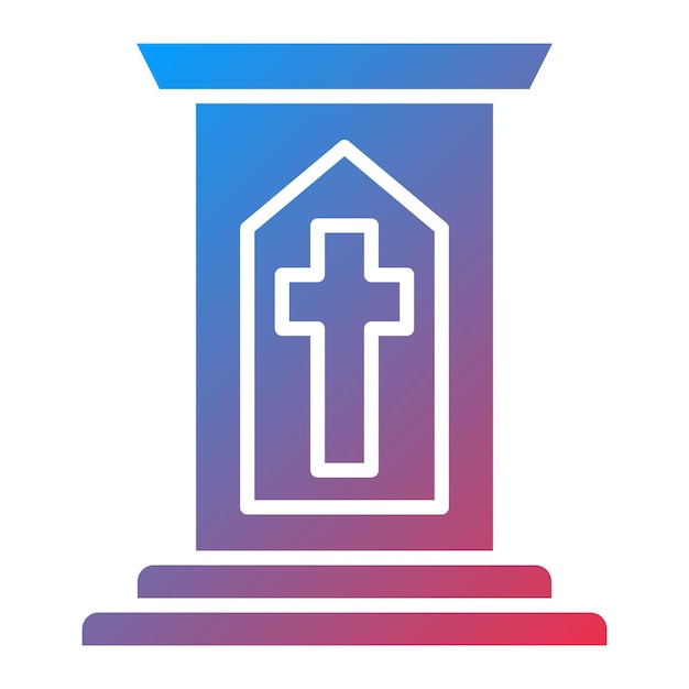 Imagen vectorial del icono del púlpito Se puede usar para funerales