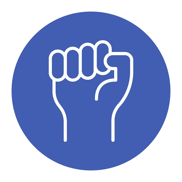 Imagen vectorial del icono del puño levantado Se puede usar para protestar y desobediencia civil