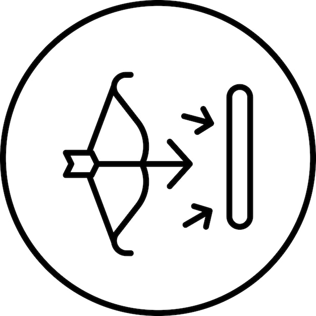 Vector imagen vectorial del icono de la punta se puede utilizar para el tiro con arco