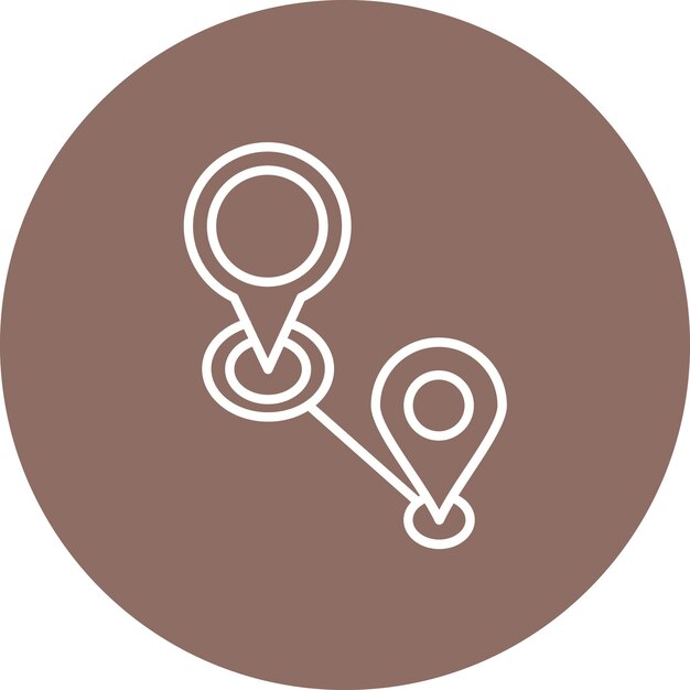 Imagen vectorial del ícono del punto de destino Se puede utilizar para el mapa y la navegación
