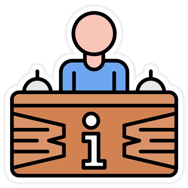 Imagen vectorial de icono de punto de información Puede utilizarse para viajes
