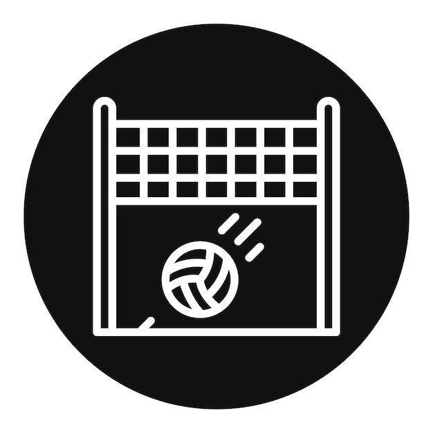 Imagen vectorial de icono de punto Se puede usar para voleibol