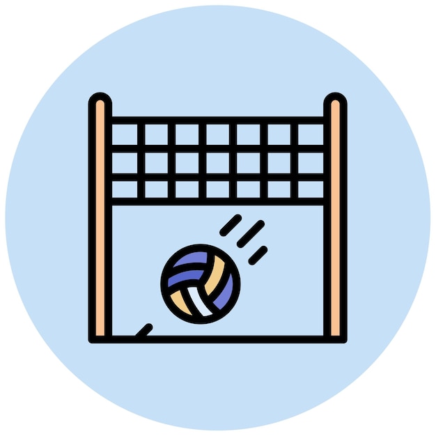 Imagen vectorial de icono de punto Se puede usar para voleibol
