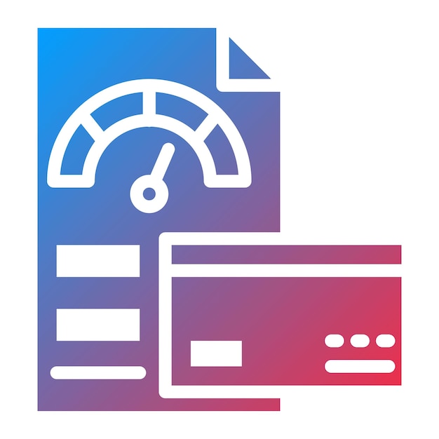 Imagen vectorial del icono de puntuación de crédito Se puede usar para crédito y préstamo