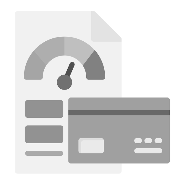 Imagen vectorial del icono de puntuación de crédito Se puede usar para crédito y préstamo