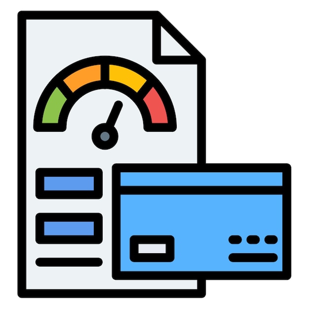 Imagen vectorial del icono de puntuación de crédito Se puede usar para crédito y préstamo