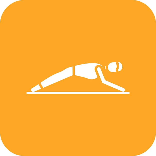 Imagen vectorial del icono de Push Ups Se puede usar para el gimnasio