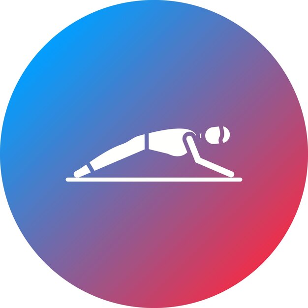 Imagen vectorial del icono de Push Ups Se puede usar para el gimnasio