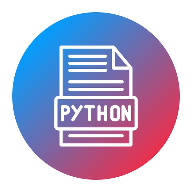 La imagen vectorial del icono de Python se puede utilizar para la ciencia de datos