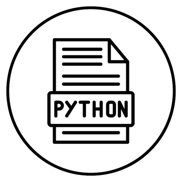 La imagen vectorial del icono de Python se puede utilizar para la ciencia de datos