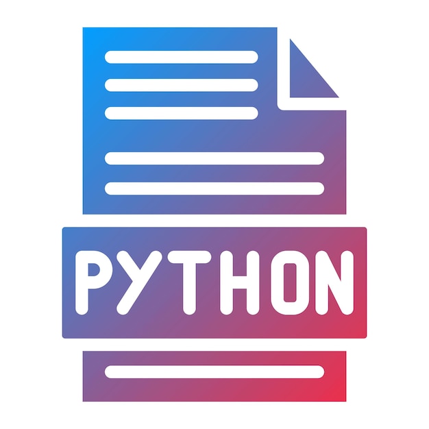 La imagen vectorial del icono de Python se puede utilizar para la ciencia de datos
