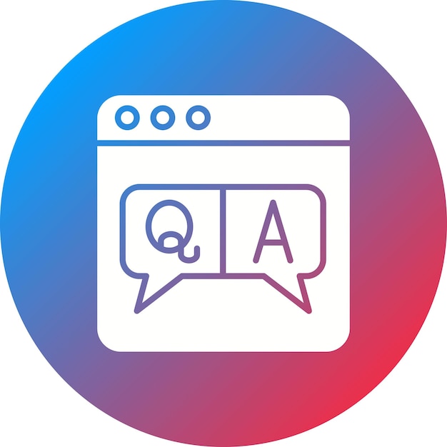 Imagen vectorial de icono QA Se puede utilizar para noticias y medios de comunicación