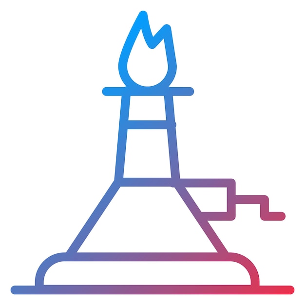 La imagen vectorial del icono del quemador se puede utilizar para el laboratorio