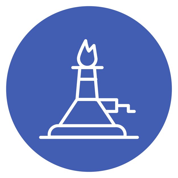 La imagen vectorial del icono del quemador se puede utilizar para el laboratorio